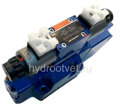 4WRZ16W8-150-7X/6EG24N9ETK4/D3V - Пропорциональный распределитель Ду16 без усилителя, номинальный расход 150 л/мин, схема W8, каналы управления ET - X и Y - внутренние